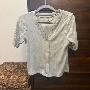 Madewell Light Green Button-Down Shirt